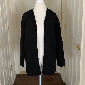 Black zip up blazer jacket